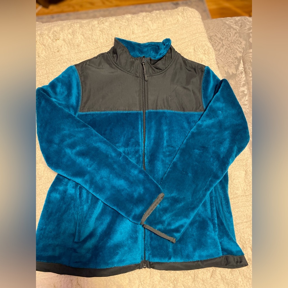 XL | Teal Plush Full-Zip Fleece Jacket